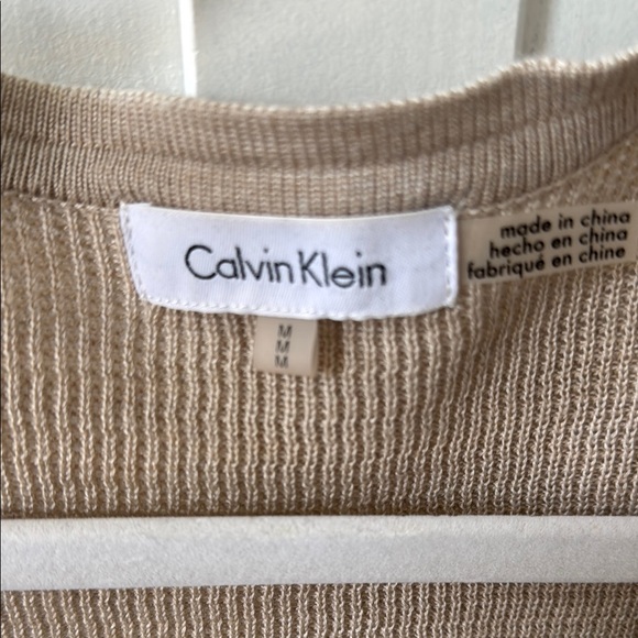 Calvin Klein Women's Beige Open Cardigan - Picture 2 of 6